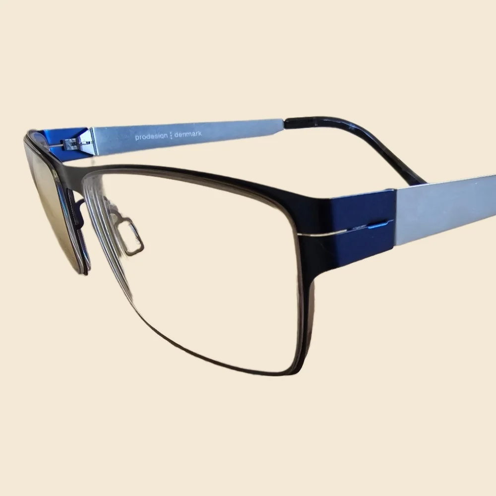 Stunning PRODESIGN DENMARK 6132 Ultralight Blue Glasses Silver Temple 56-18-135